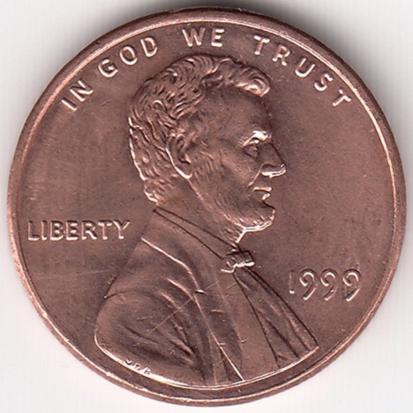 США 1 цент 1999 год