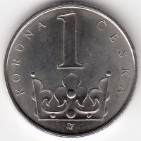 Чехия 1 крона 2001 год