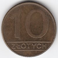Польша 10 злотых 1989 год