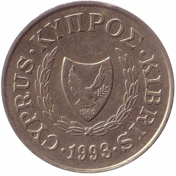 Кипр 20 центов 1993 год