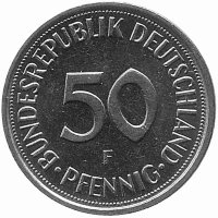 ФРГ 50 пфеннигов 1989 год (F)