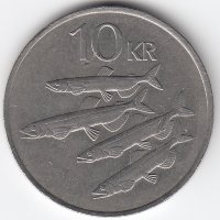 Исландия 10 крон 1984 год