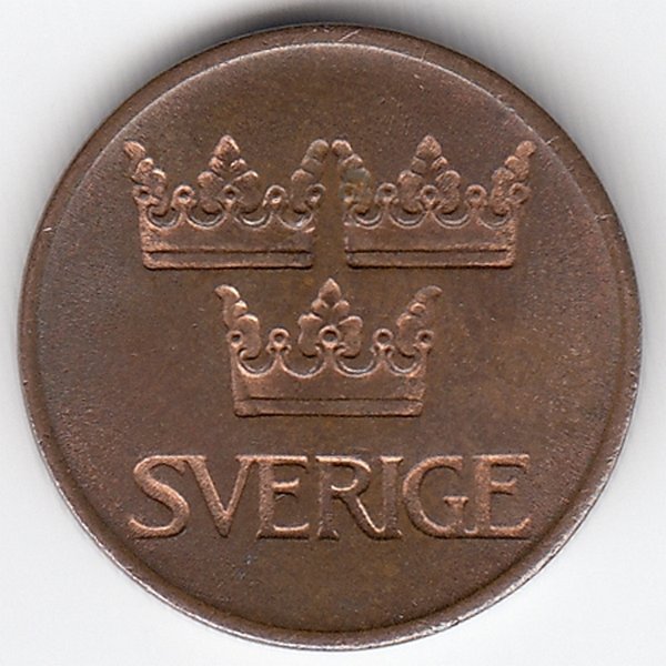 Швеция 5 эре 1972 год