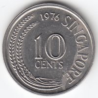 Сингапур 10 центов 1976 год