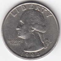 США 25 центов 1994 год (P)