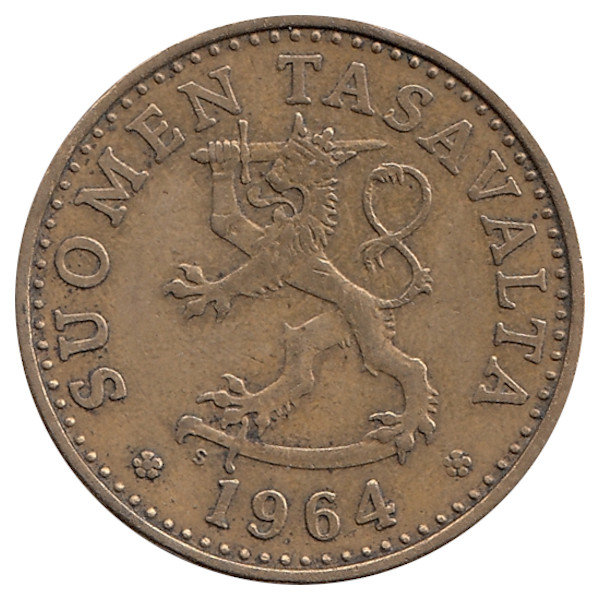 Финляндия 20 пенни 1964 год