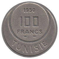 Тунис 100 франков 1950 год