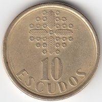 Португалия 10 эскудо 1989 год