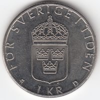 Швеция 1 крона 1992 год