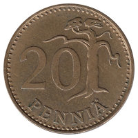 Финляндия 20 пенни 1965 год
