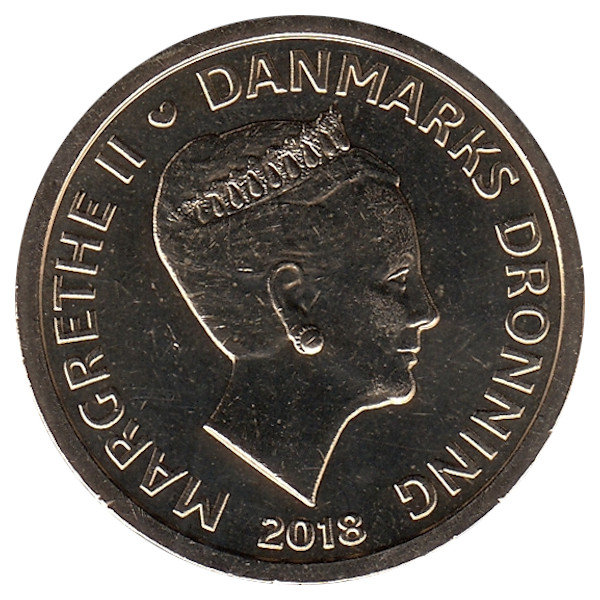 Дания 10 крон 2018 год (UNC)