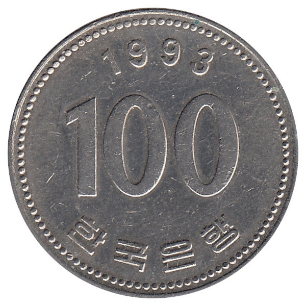 Южная Корея 100 вон 1993 год