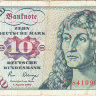 Банкнота 10 марок 1980 г. ФРГ