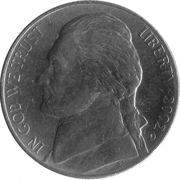 США 5 центов 2002 год (D)