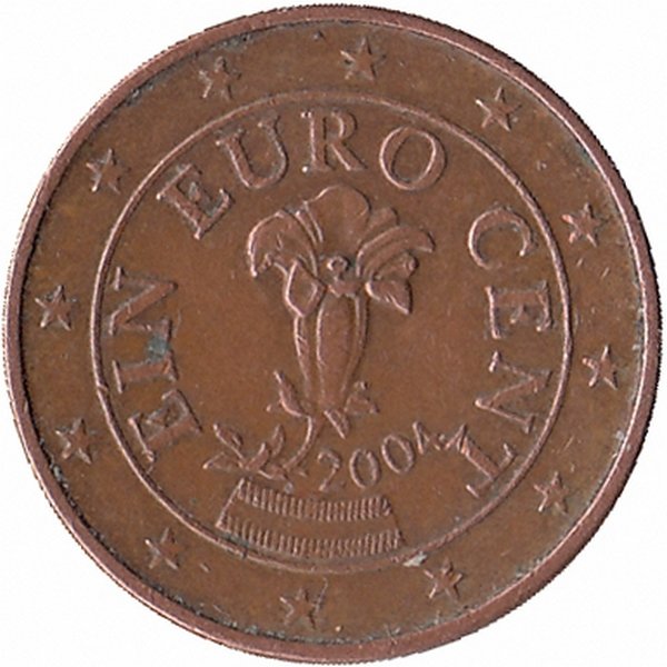 Австрия 1 евроцент 2004 год