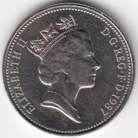 Великобритания 5 пенсов 1987 год