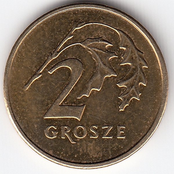 Польша 2 гроша 1999 год