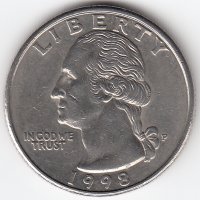 США 25 центов 1998 год (P)