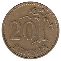 Финляндия 20 пенни 1966 год