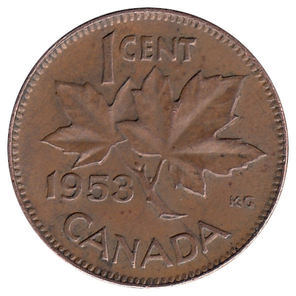 Канада 1 цент 1953 год