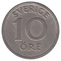 Швеция 10 эре 1920 год