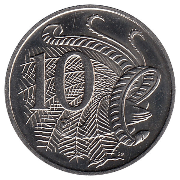 Австралия 10 центов 2013 год