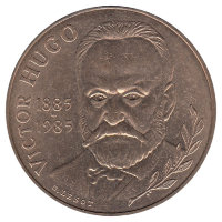Франция 10 франков 1985 год (Виктор Гюго)