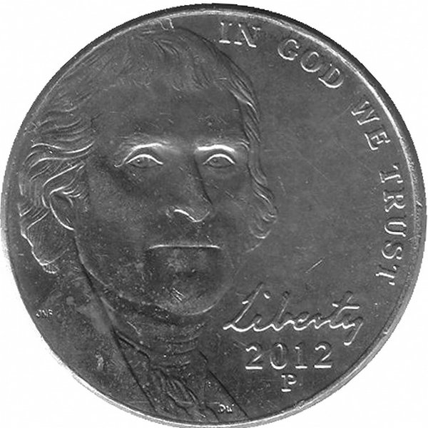 США 5 центов 2012 год (P)