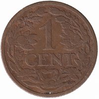 Нидерланды 1 цент 1913 год