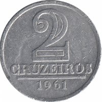 Бразилия 2 крузейро 1961 год