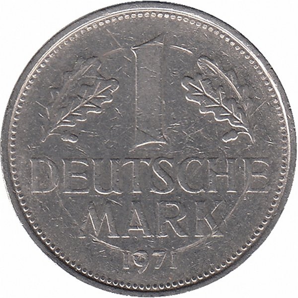ФРГ 1 марка 1971 год (F)