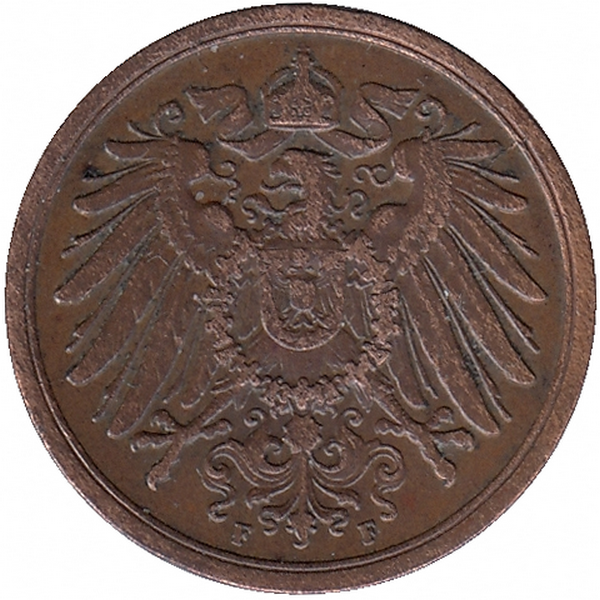 Германия 2 пфеннига 1906 год (F)