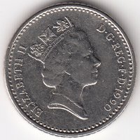 Великобритания 5 пенсов 1990 год