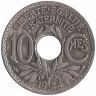 Франция 10 сантимов 1924 год (аверс - рог изобилия)