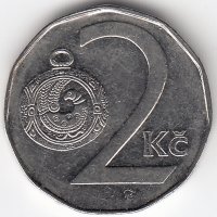 Чехия 2 кроны 1997 год