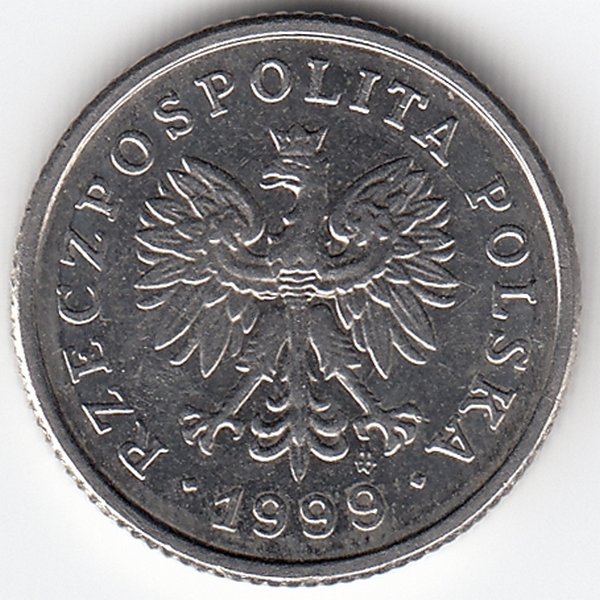Польша 20 грошей 1999 год