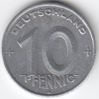 ГДР 10 пфеннигов 1948 год