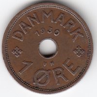 Дания 1 эре 1930 год
