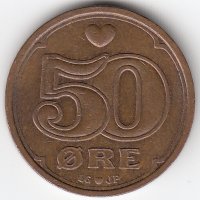 Дания 50 эре 1997 год