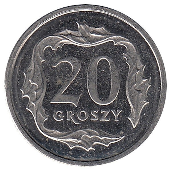 Польша 20 грошей 2001 год