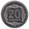Польша 20 грошей 2001 год