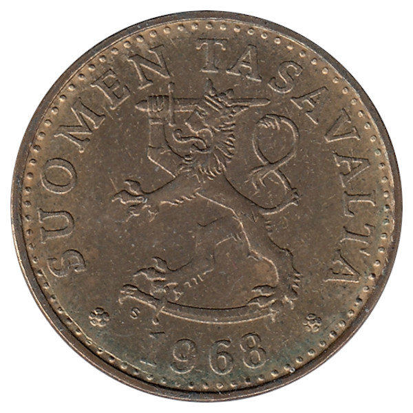 Финляндия 20 пенни 1968 год