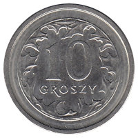 Польша 10 грошей 2003 год (UNC)