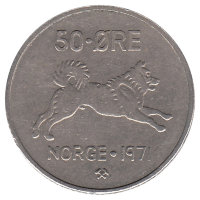 Норвегия 50 эре 1971 год