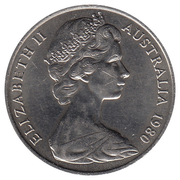Австралия 20 центов 1980 год