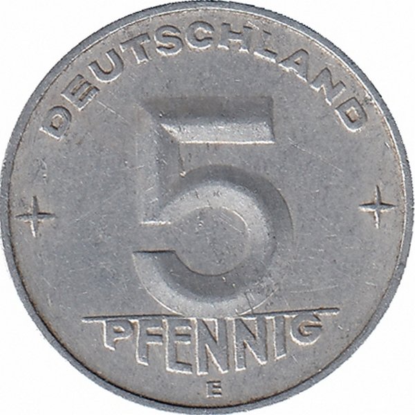 ГДР 5 пфеннигов 1953 год (E)