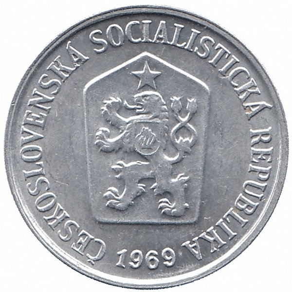 Чехословакия 10 геллеров 1969 год (aUNC)