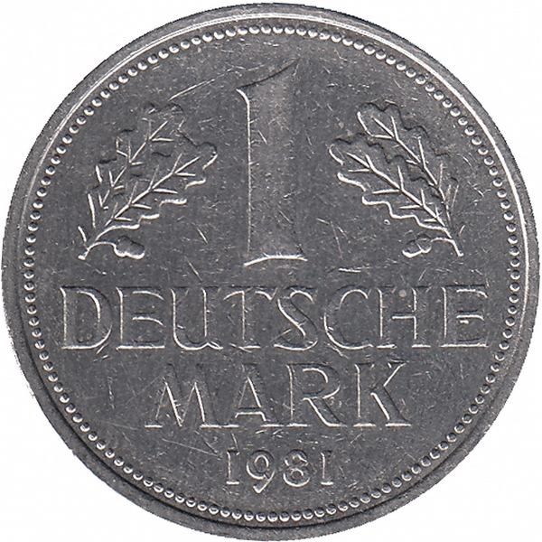 ФРГ 1 марка 1981 год (D)