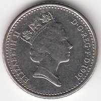 Великобритания 5 пенсов 1991 год