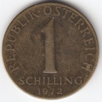 Австрия 1 шиллинг 1972 год